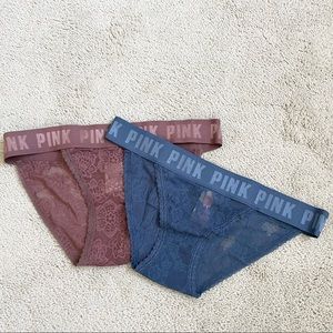 🆕 Victoria’s Secret PINK lace panties set S